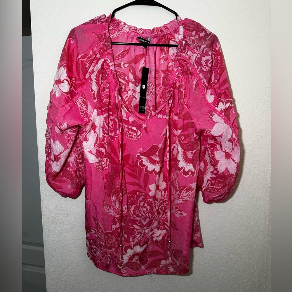 Unique Spectrum Pink Floral Blouse